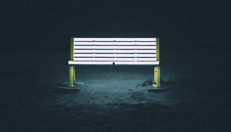 tower, white, outdoors, architecture, throne, park bench, lighted, couch, relaxation, water, day, absence, bridge, copy space, boardwalk, park - man made space