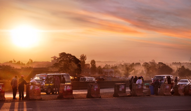 sunlight, motor vehicle, matatu, kenyan, kenya, orange color, cloud - sky, travel, sunrise, nature, daybreak, 5K, transportation, sunset, city, land vehicle