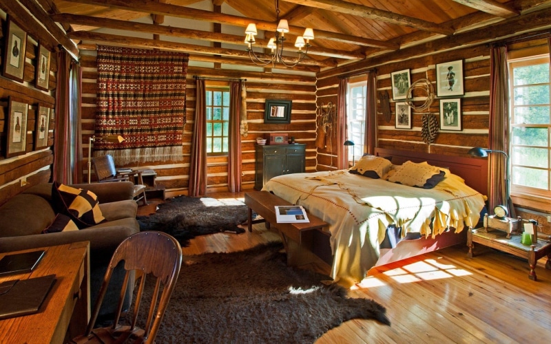 suite, log cabins, nature and landscapes, architecture, bedroom, 1080P, interior design, bedrooms, cabin, log