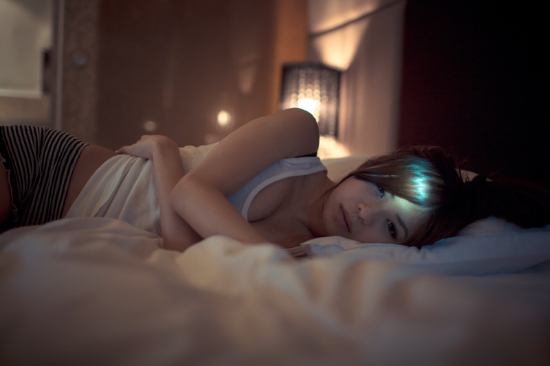 comfortable, innocence, cozy, beautiful woman, sleeping, relaxation, domestic life, furniture, lying down, bed, women, night, hair, brown hair, childhood