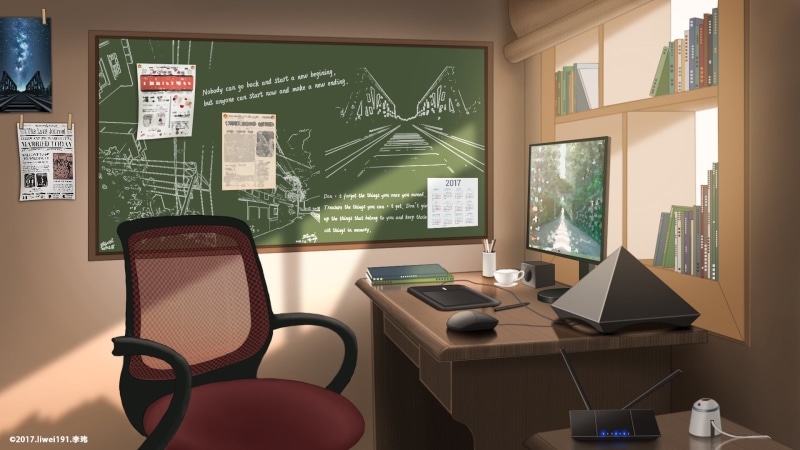 Original, Pen, Anime, Chair, 1080P, Computer, Room