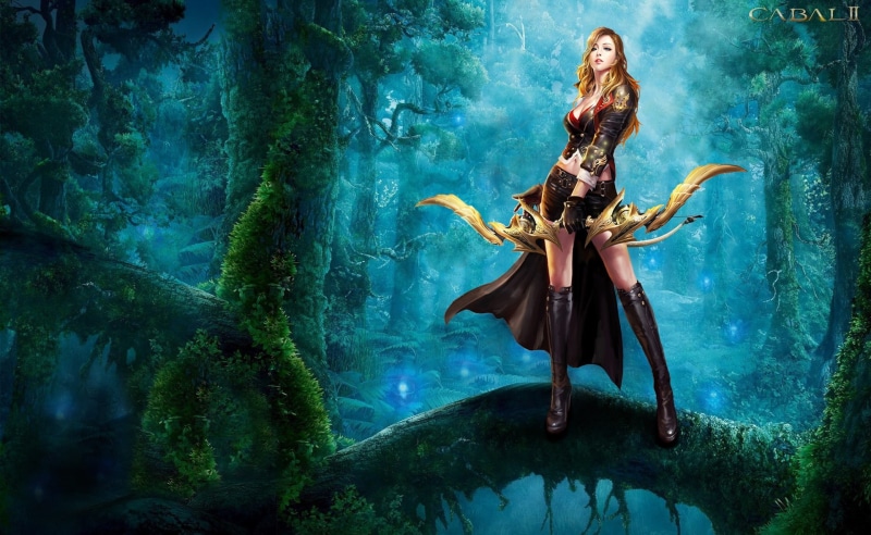 beauty, beautiful woman, females, sea, front view, 1080P, water, green color, clothing, young adult, mmorpg, nature, cabal, underwater, hairstyle, women