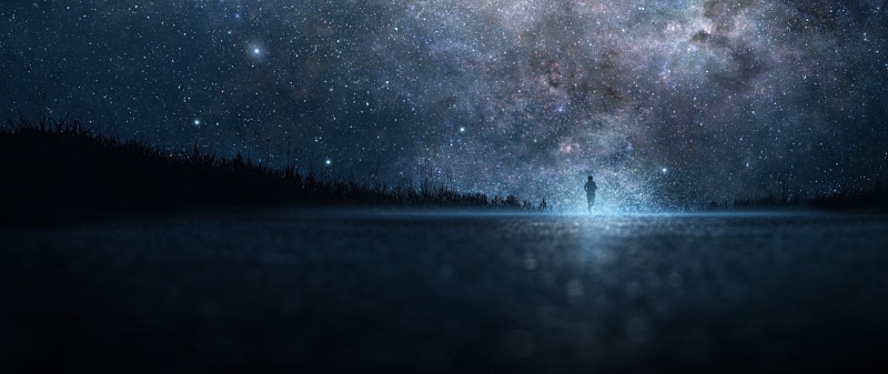 sky, nature, 2K, star field, water, stars, star - space, illustration, astronomy, milky way, nebula, no people, reflection, scenics - nature, dark, constellation