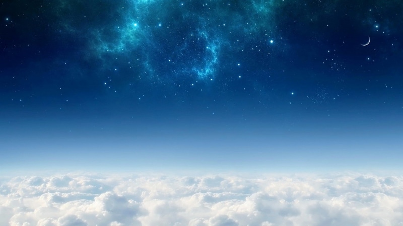 starry, space, 1080P, clouds, sky, starry sky, stars