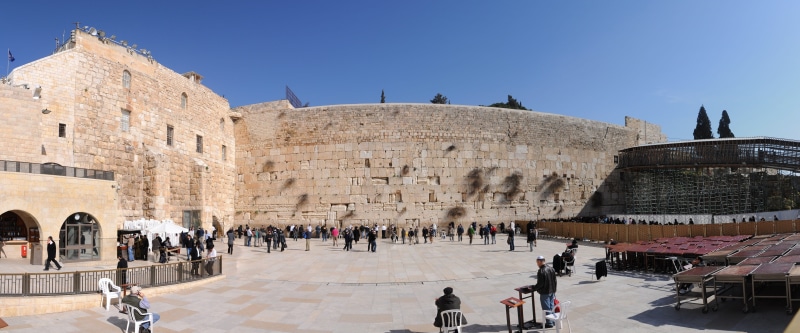 religion, large group of people, Wailing Wall, building exterior, Jewish, belief, travel destinations, old, tourism, jews, tourist, ancient, beside, architecture