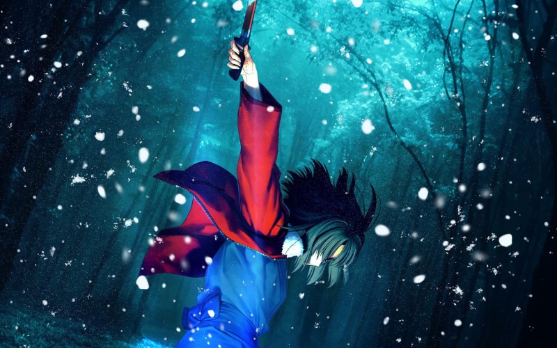 clothing, anime girls, 1080P, real people, arms raised, arts culture and entertainment, motion, adult, Kara no Kyoukai, women, blue, young women, water