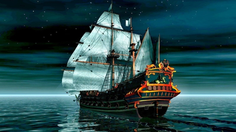 sea, waterfront, no people, sailing ship, 1080P, transportation, travel, nature, water, tall ship, sinking, ship, outdoors, day, fishing boat, nautical vessel