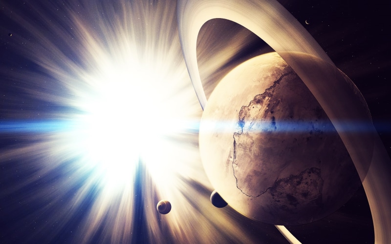 stars, planet, space, planets, moons, star, outer, rays, moon, 1080P