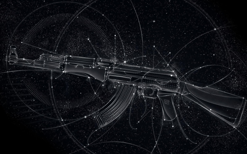 1920x1200, ak, digital art, assault, rifle, ak-47, 1080P, weapon, kalashnikov, diagram