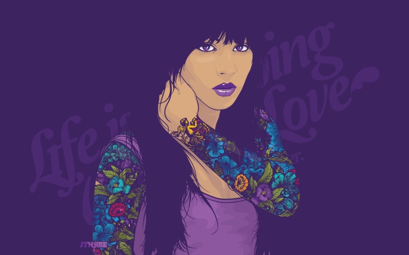 western script, wall - building feature, text, young women, young adult, one person, night, Jared Nickerson, hairstyle, casual clothing, pattern, tattoo