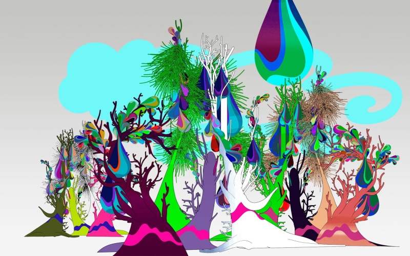 vector, seven, forest, trees, windows 7, 1080P