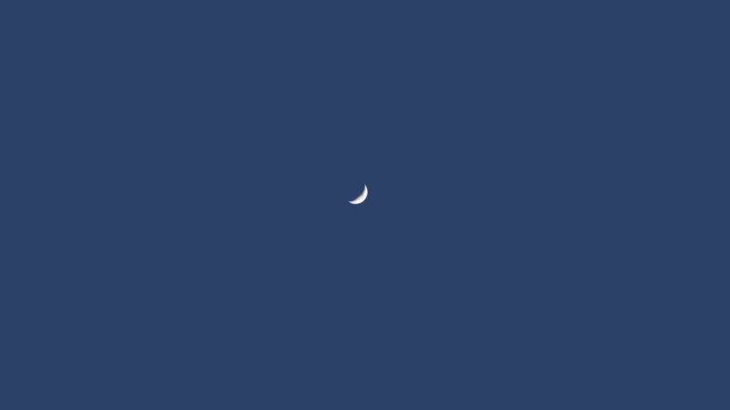1080P, clear sky, blue background, minimalism, photography, Moon, sky