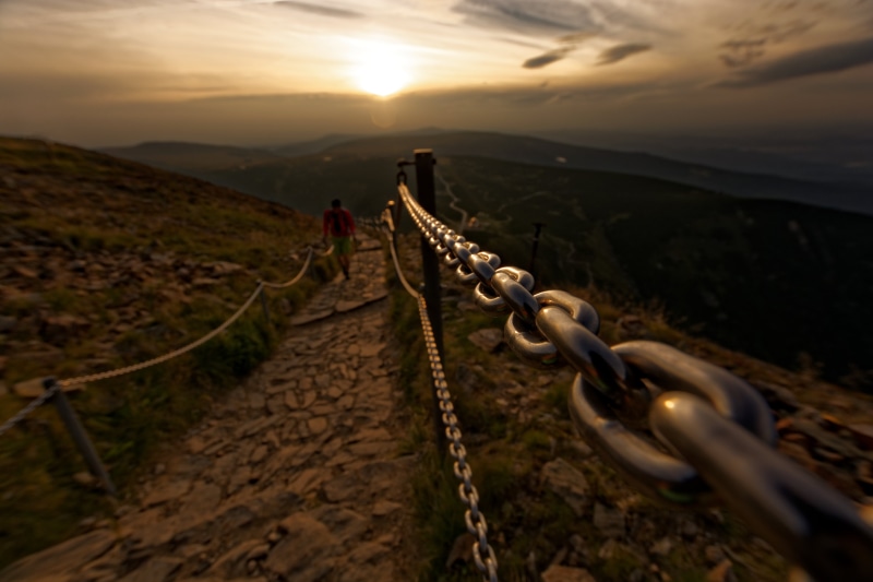 sunset, Sněžka  śnieżka, adventure, nature, sunrie, 5K, karkonosze, bokeh, karpacz, hiking, mountain, chain, outdoors, macro photography, photography
