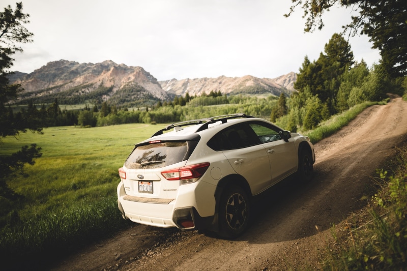road, mountain chain, mountain pass, Idaho, 2K, landscape, Subaru