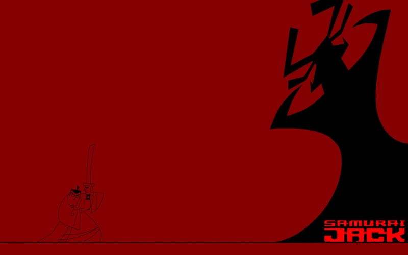 Samurai Jack, text, western script, cartoon, studio shot, no people, close-up, red, sign, technology, lighting equipment, message, communication, art and craft