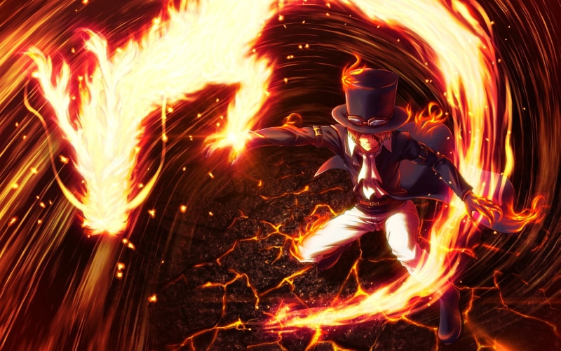 celebration, glowing, night, burning, Sabo (One Piece), fire, Anime, close-up, orange color, nature, fire - natural phenomenon, 1080P, event, piece, one