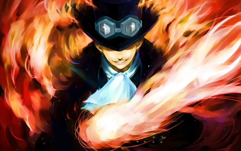 indoors, burning, pattern, 720P, multi colored, close-up, long exposure, composite image, Sabo (One Piece), Anime, abstract, no people, orange color, sabo