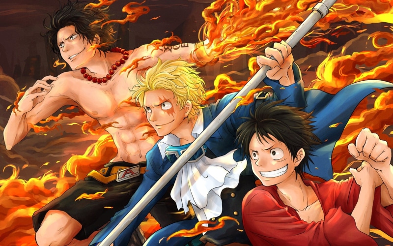 Monkey D. Luffy, Portgas D. Ace, 1080P, Manga, One Piece, Sabo HD Wallpaper