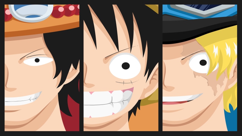 Portgas D. Ace, Monkey D. Luffy, Sabo (One Piece), One Piece, 4K