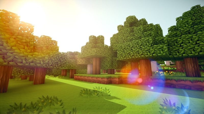 built structure, no people, growth, nature, 1080P, grass, beauty in nature, digital composite, tranquility, lens flare, ornamental garden, minecraft background  for computer