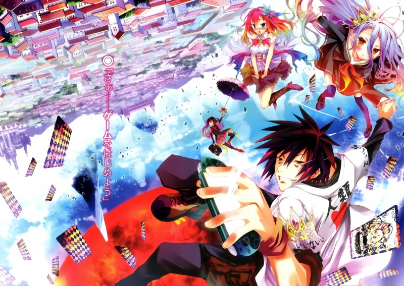 enjoyment, real people, creativity, lifestyles, anime, childhood, multi colored, character, high angle view, happiness, people, No Game No Life, outdoors