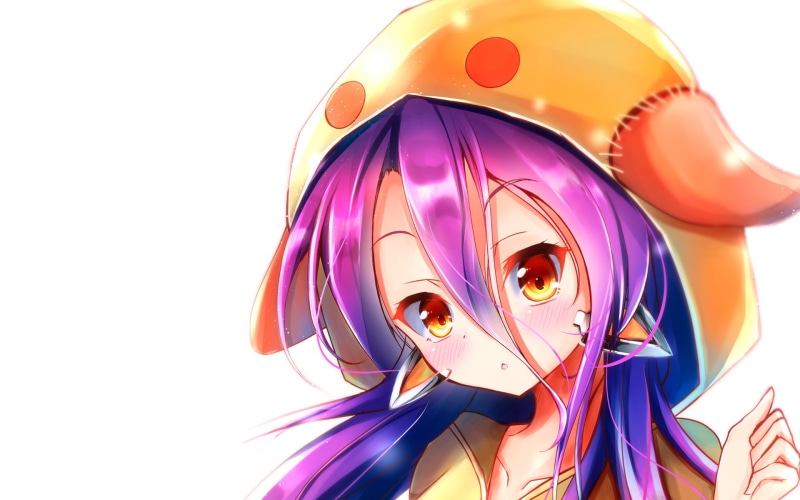 Anime, No Game No Life, women, studio shot, multi colored, 1080P, close-up, copy space, one person, representation, white background, real people, mask