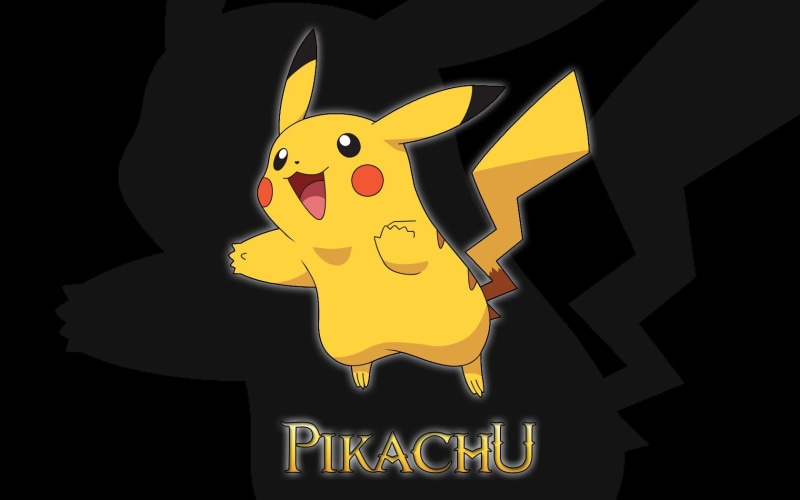 720P, background, pokemon, black, pikachu