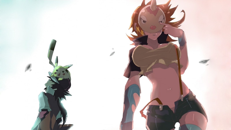 hd, anime, Pikachu, x, 1080P, art, misty, masks, character, ash, pokemon