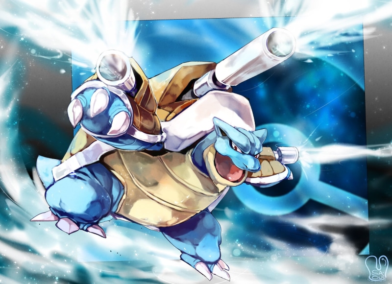 Mega Blastoise, Blastoise (Pokémon), nature, reflection, dancing, leisure activity, arts culture and entertainment, real people, skill, people