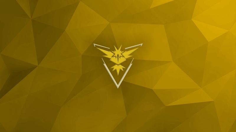 pattern, triangle shape, bright, shape, Team Instinct, Pokemon Go, single object, creativity, no people, electric, digital composite, yellow, green color