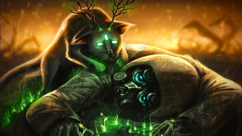 artistic, 1080P, green, fantasy, colorful, 3d and abstract, radioactive