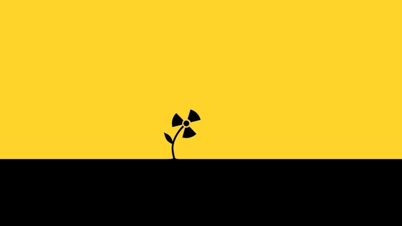 yellow, minimalism, no people, growth, animal, black, leaf, Simple Background, animal themes, outdoors, vulnerability, plants, scenics - nature, Radioactive