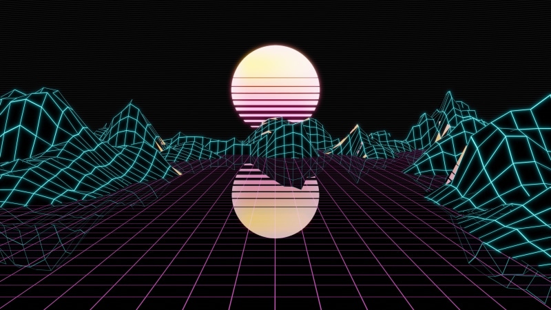 hd, artist, minimalist, digital art, 4k, minimalism, 4K, retrowave