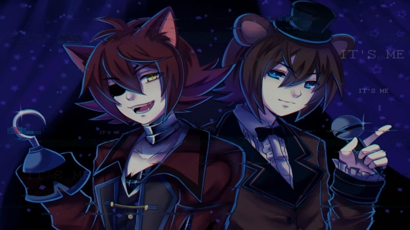 720P, Foxy, anime, Anime Boys, Freddy, FNAF
