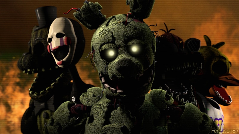 Phantom Chica (Five Nights at Freddys), Phantom Freddy (Five Nights at Freddys), 1080P, Five Nights at Freddys, Phantom Foxy (Five Nights at Freddys)
