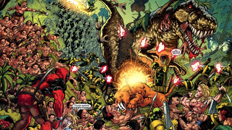 hd, 2K, rex, t, cartoon/comic, dr, betty, deadpool, dinosaur, headpool
