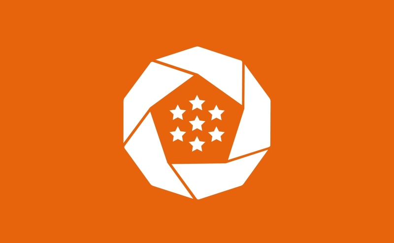 flag, cut out, erusea, orange color, Aero, single object, studio shot, kingdom, national, gift, Vector Art, star shape, paper, shape, 4K, white color
