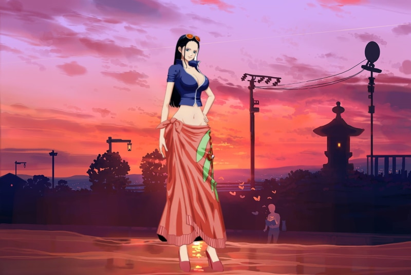 720P, anime girls, Nico Robin