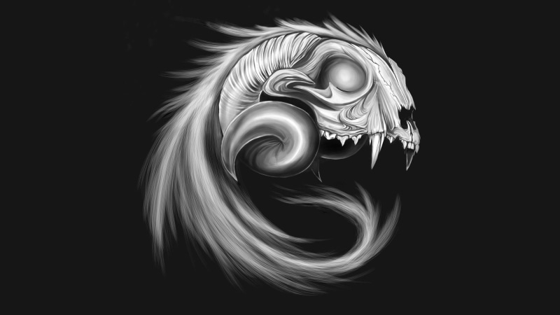 indoors, pattern, gray background, animals, creativity, teeth, gray, 1080P, studio shot, beauty in nature, close-up, glowing, digital, black background