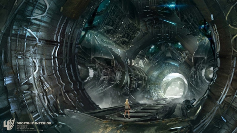 factory, mode of transportation, transportation, no people, movies, industry, car, Transformers: Age of Extinction, art and craft, reflection