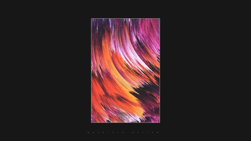 digital art, multi colored, orange color, device screen, frame, technology, Matrizen Design, abstract, copy space, pink color, sky, indoors, picture frames