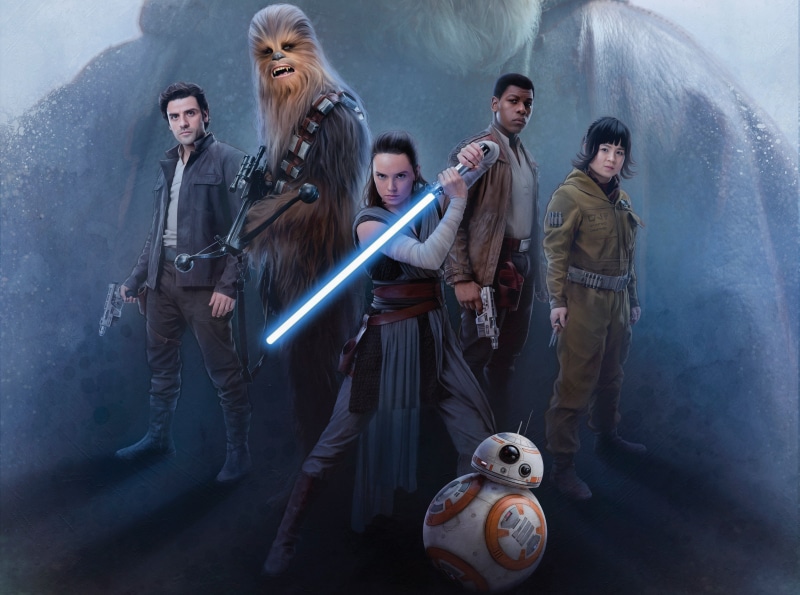 star, the, last, wars), (star, rey, poe, jedi, rose, chewbacca, tico, bb-8, finn, dameron, 2K, wars