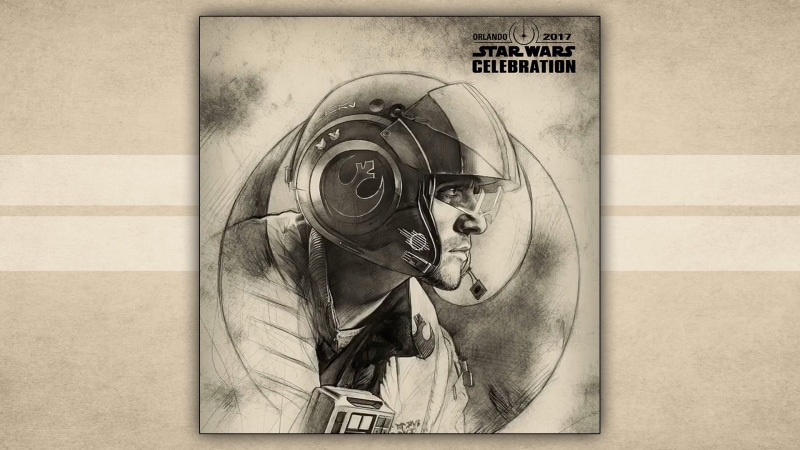 Star Wars Celebration, 1080P, Badge Art, Star Wars, Poe Dameron