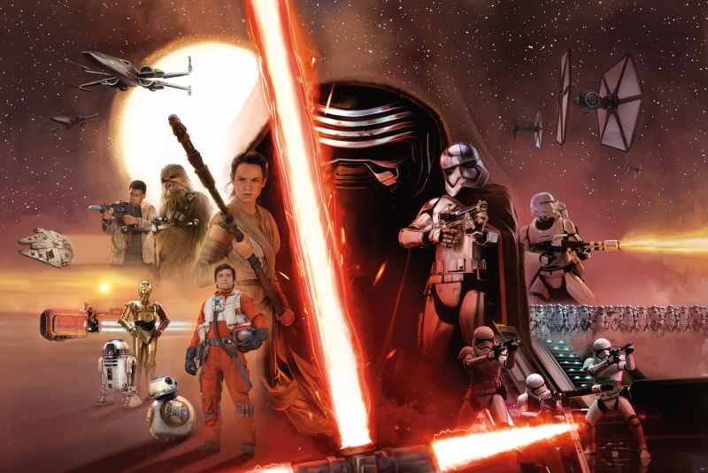 Rey (Star Wars), Star Wars, C-3PO, Kylo Ren, Star Wars Episode VII: The Force Awakens, Poe Dameron, 4K, Captain Phasma, Chewbacca, Finn (Star Wars)