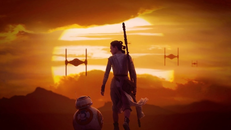 1080P, Star Wars, BB-8, Rey