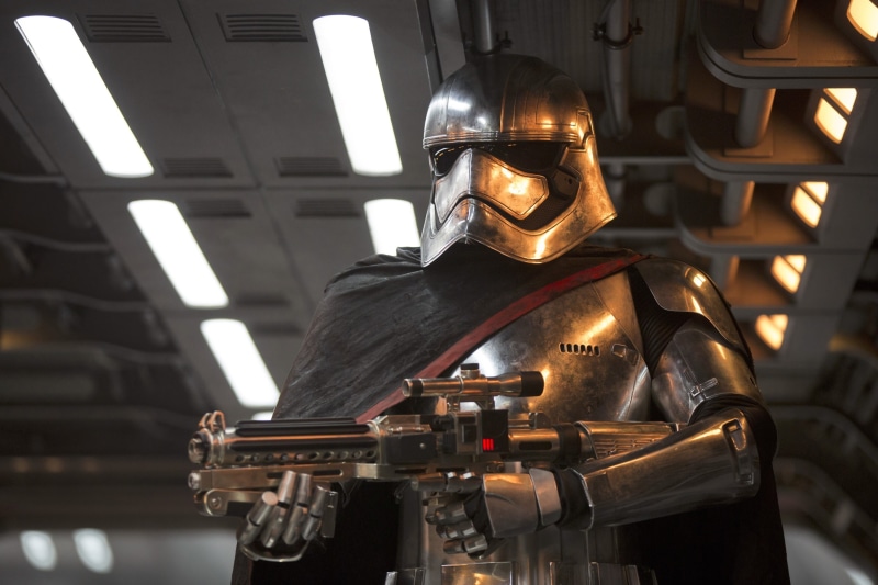 security, working, standing, captain phasma star wars star wars the force awakens, uniform, protection, protective workwear, headwear, metal industry, low angle view