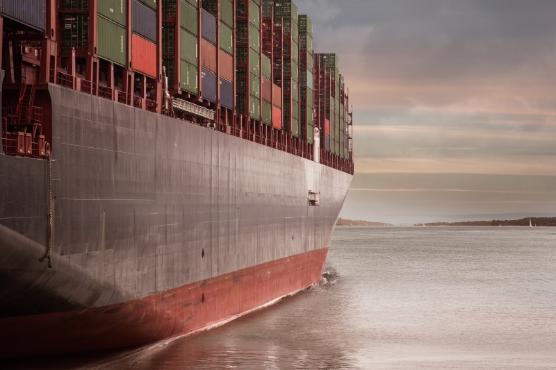 ship, logistics, harbor, water, shipping company, cargo Container, representation, industrial Ship, 4K, lake, terminal, sunset, sky, mode of transportation