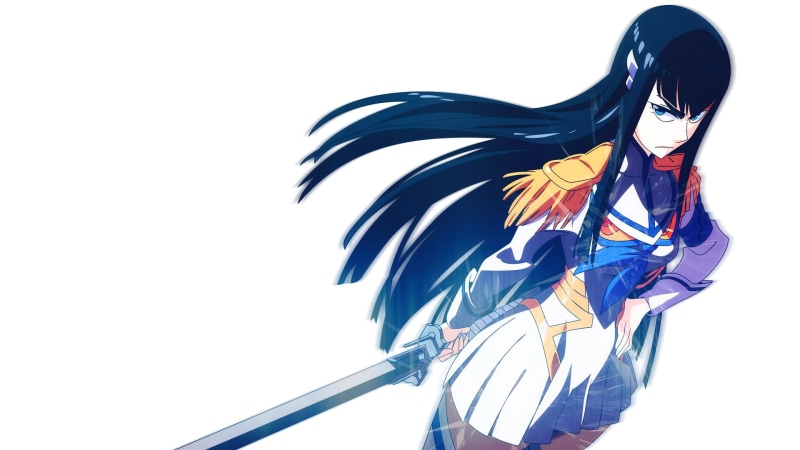 women, adult, Kill la Kill, copy space, fashion, 1080P, motion, day, nature, low angle view, anime girls, studio shot, outdoors, protection, Kiryuin Satsuki