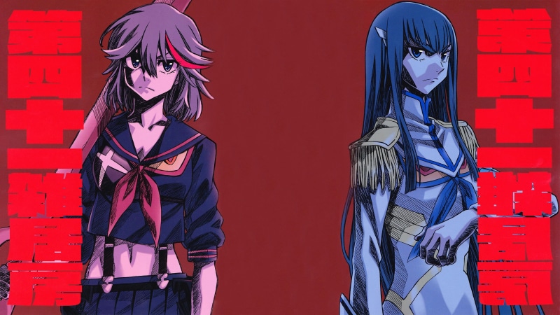 adult, Kill la Kill, standing, young adult, Matoi Ryuuko, young women, clothing, Kiryuin Satsuki, human representation, red, togetherness, 4K, people