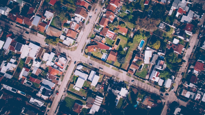 outdoors, street, aerial view, apartment, nature, high angle view, city life, assorted, plastic, no people, toys, built structure, building, architecture